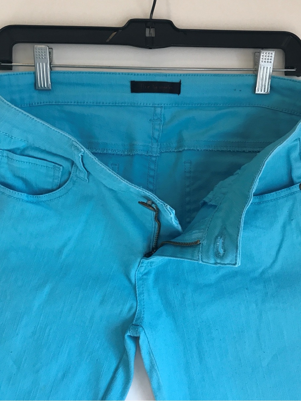 Jeans Turquoise Blue Pants FIRE L A
